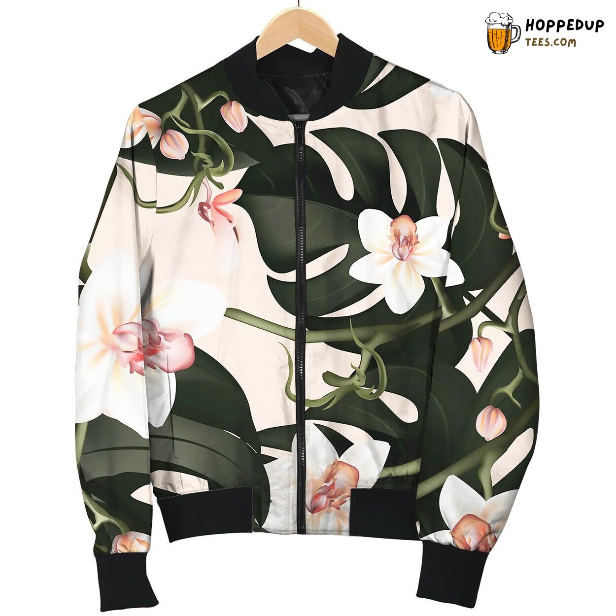 Philadendron Orchid Monstera Plant Floral Bomber Jacket