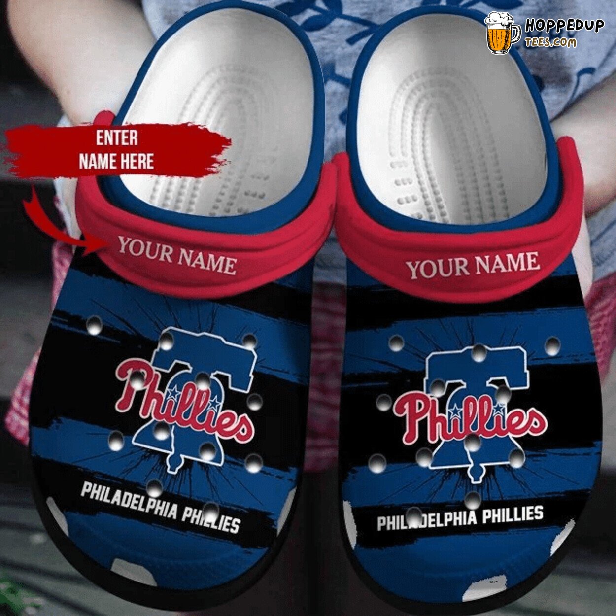 Phillies Custom Name Personalized Unique Design Comfortable Clog Shoes