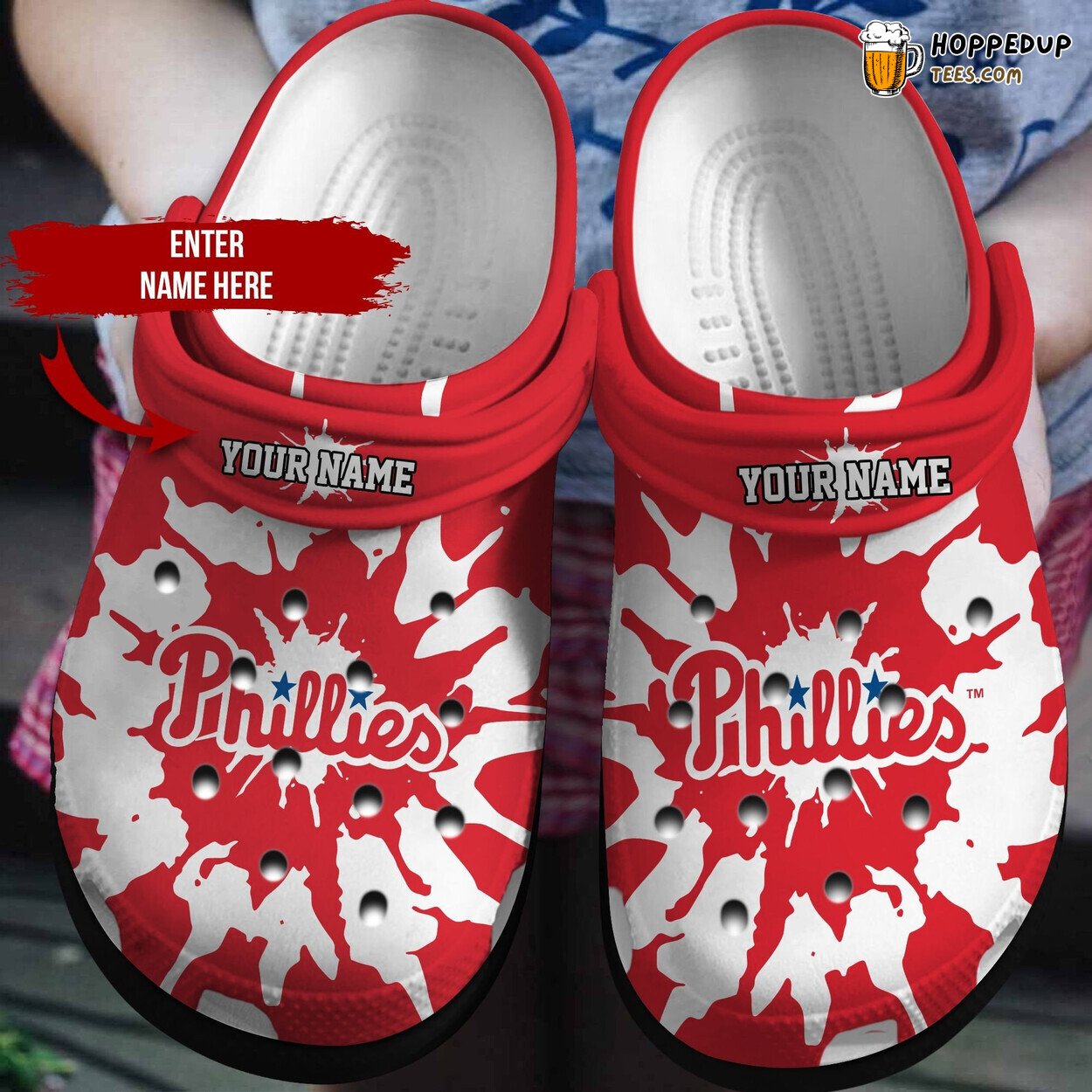 Phillies Personalized Stylish Comfortable Crocbland Clog Shoes