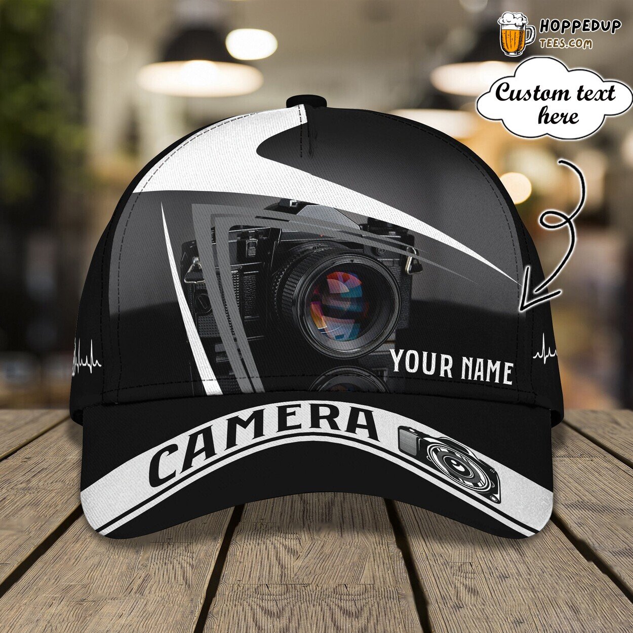 Photographer’s Dream 3D Classic Cap Camera Design Name Personalized
