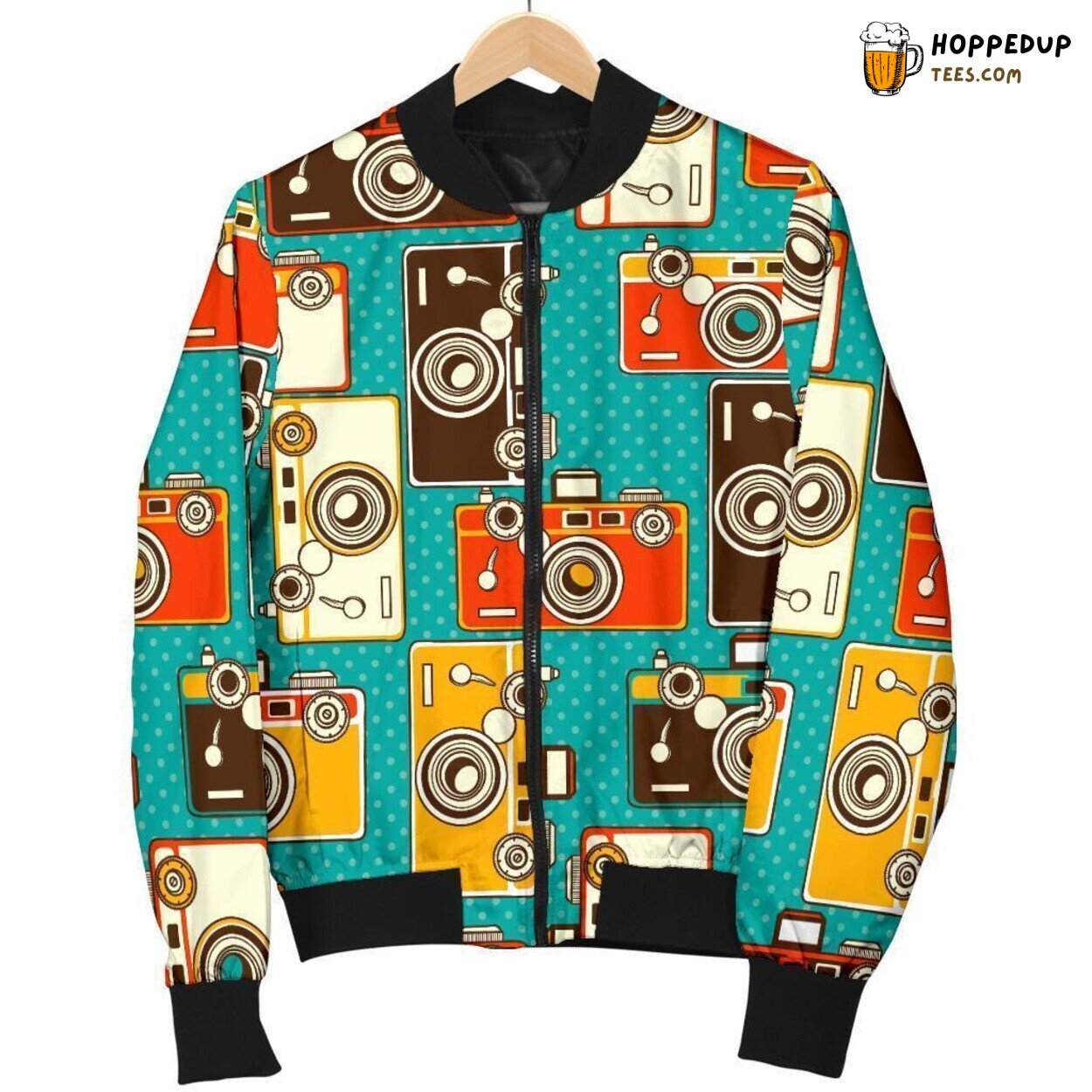 Photography Camera Tribute Men’s Bomber Jacket Unique Pattern Design Essence Photography Camera Tribute Men’s Bomber Jacket Unique Pattern Design Essence