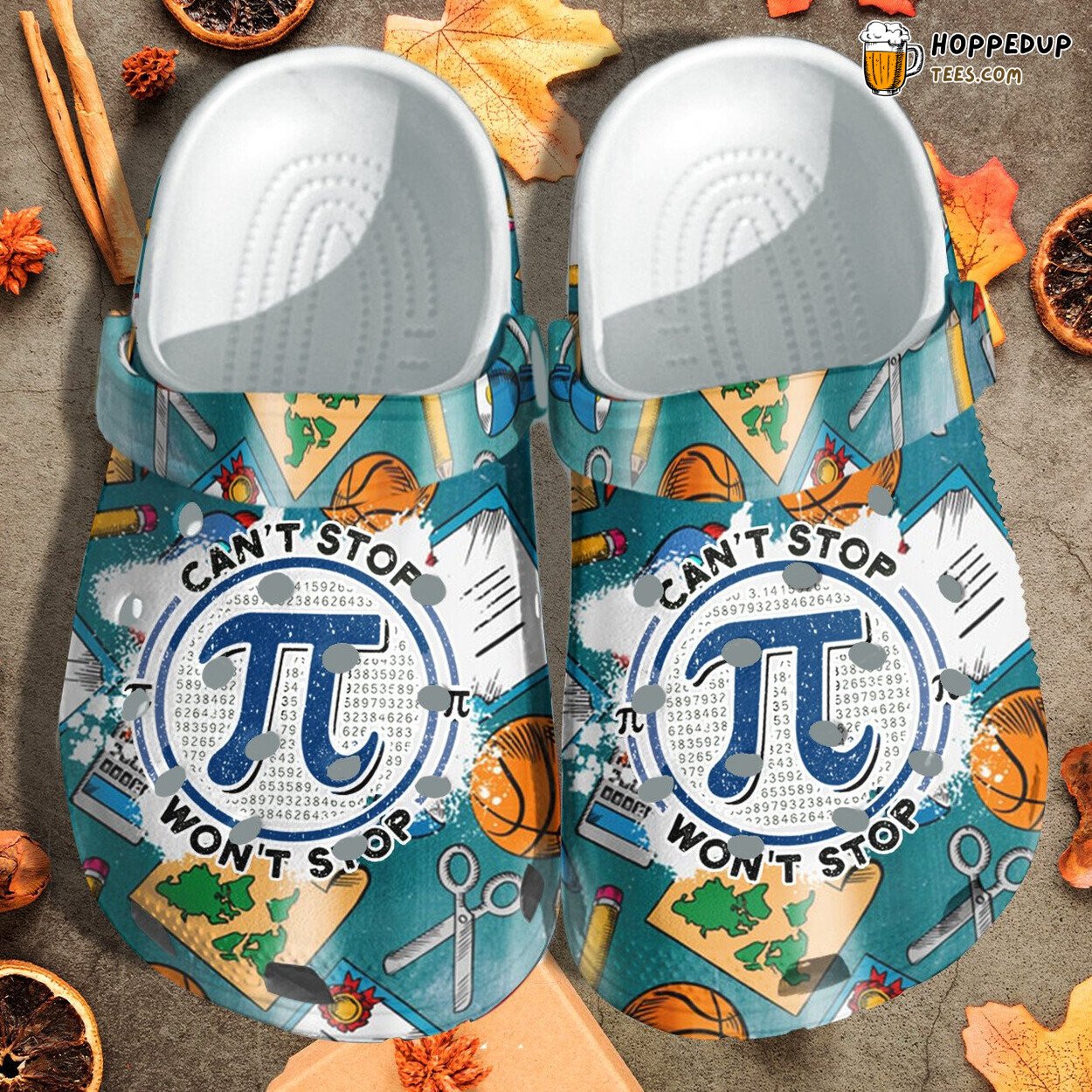 Pi Cannot Stop Wont Stop Theme Crocbland Clog Gift Math Teacher