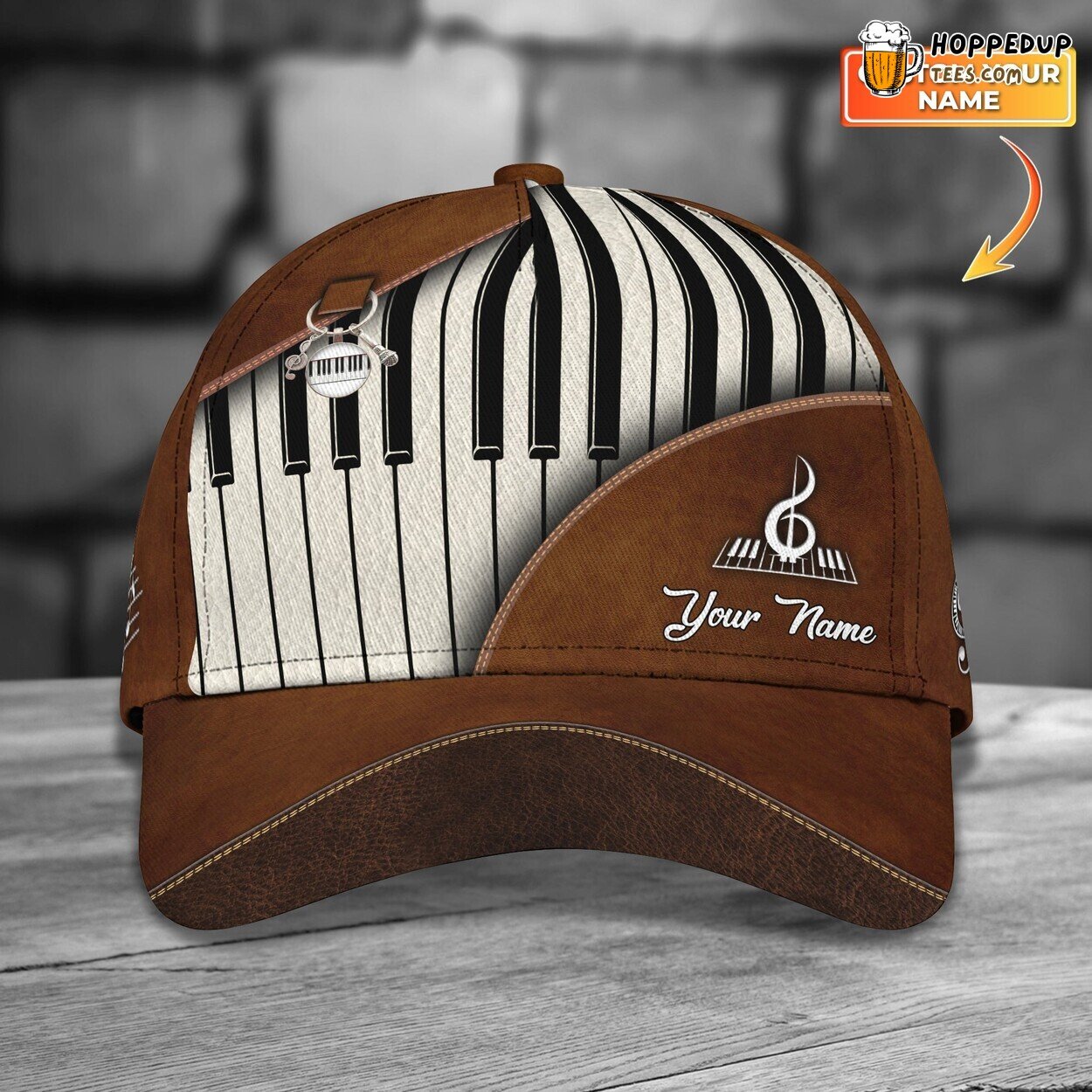 Piano Design Classic 3D Cap Personalized Name Unique Premium Edition Series