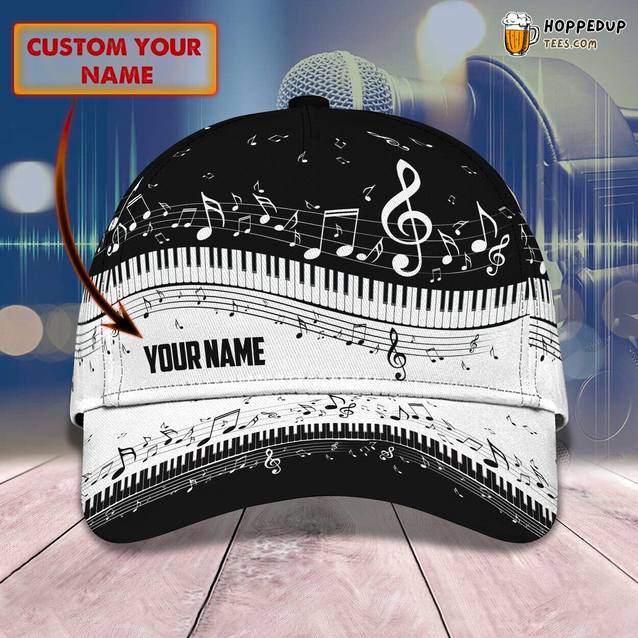 Piano Melodies Flow 3D Classic Cap Personalized Unique Design Edition