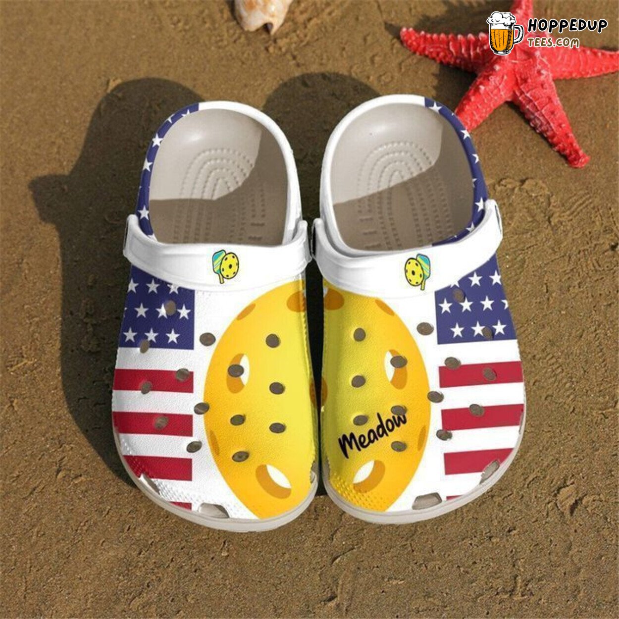 Pickle Ball American Theme Personalized Comfortable Clog Shoes Unique Style