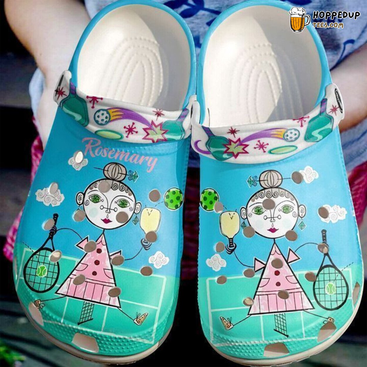 Pickle Ball Personalized Tennis Lady Themed Clog Shoes Unique Sporty