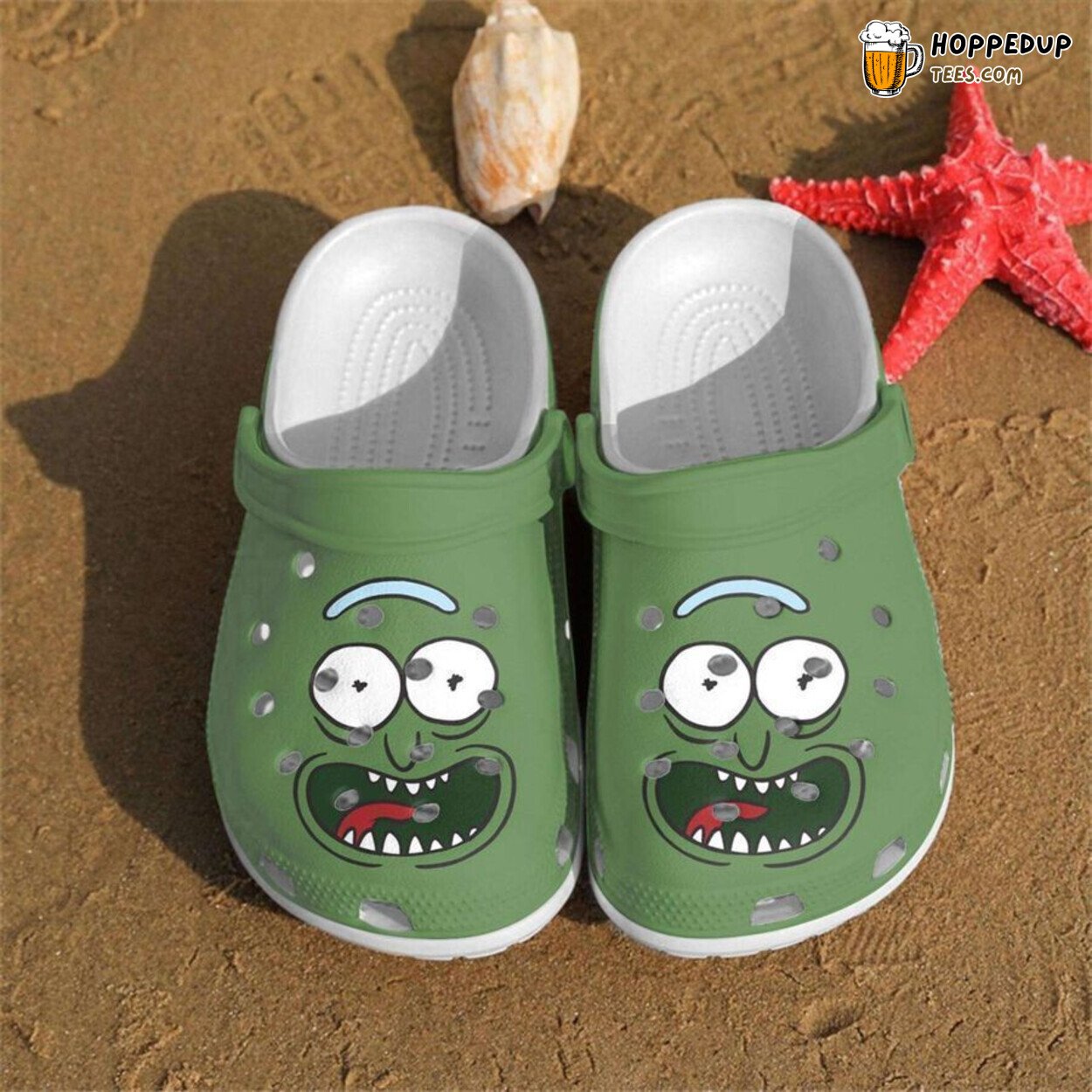 Pickle Rick Themed Comfortable Unique Stylish Design Clog Shoes