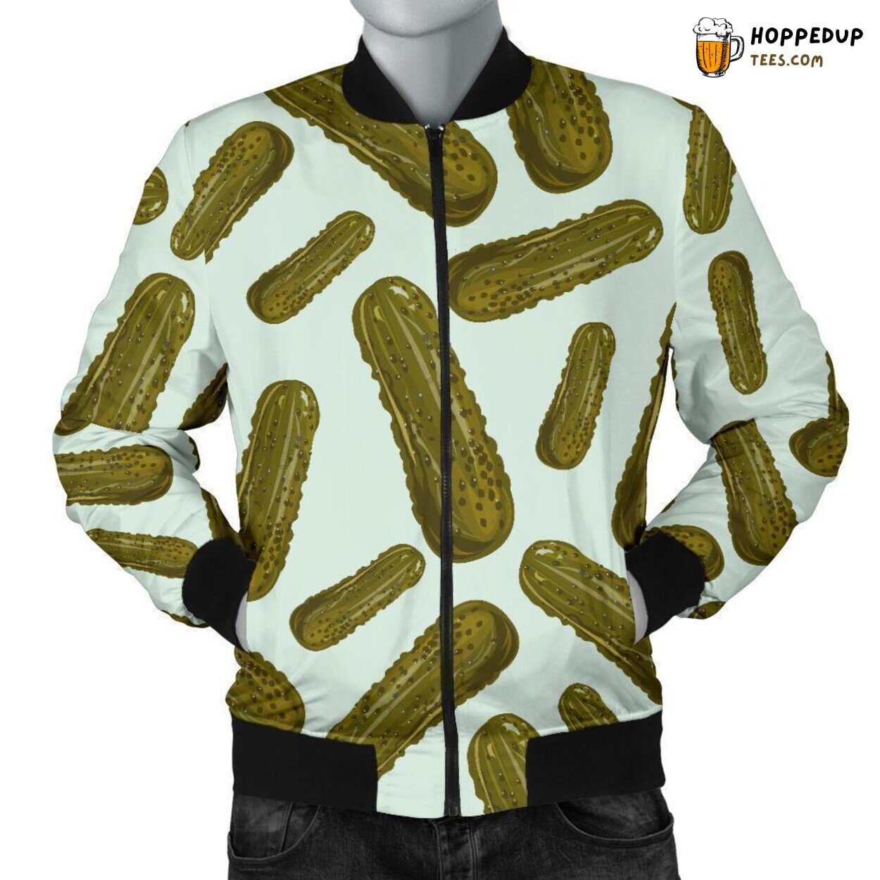 Pickled Cucumber Tribute Men’s Bomber Jacket Unique Essence Pattern Art
