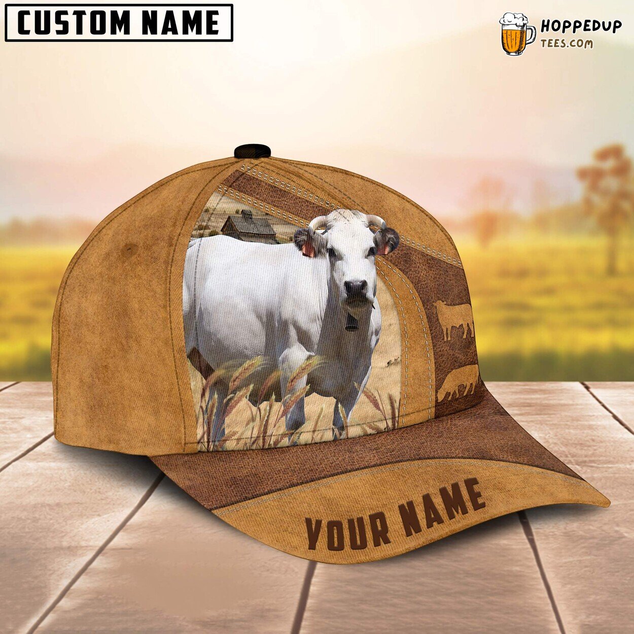 Piedmontese Custom Name Farm Baseball Cap Fervent Farmer Lover