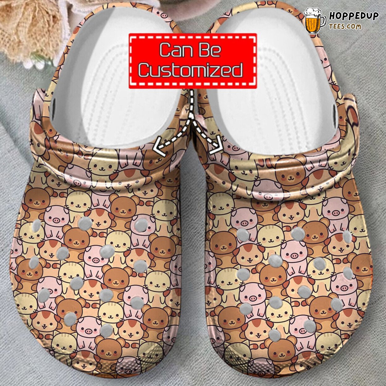 Pig Cute Pig Patterns Theme Comfortable Clogs Farm Inspired Footwear