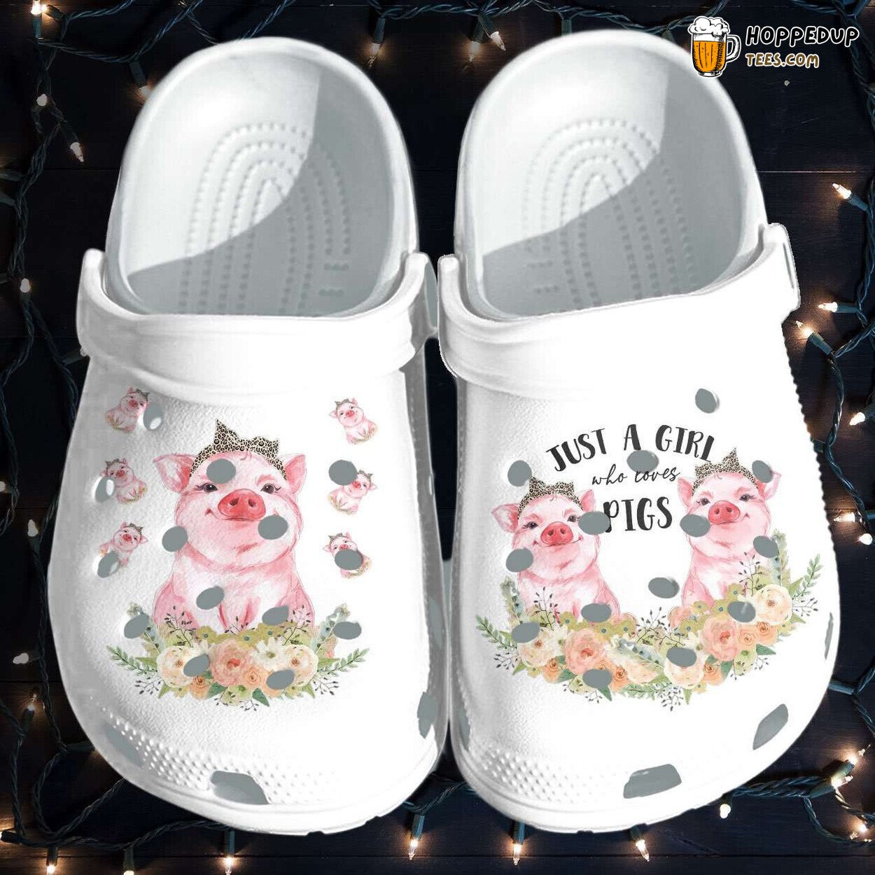 Pig Girl Cute Farm Life Love Pig Design Comfortable Clogs Shoes