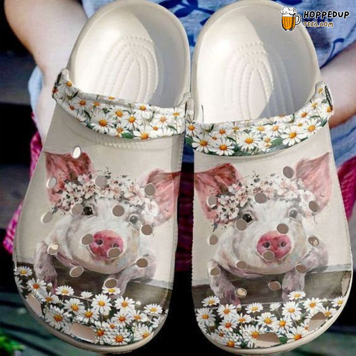 Pig Love Themed Comfortable Unique Design Rubber Clog Footwear