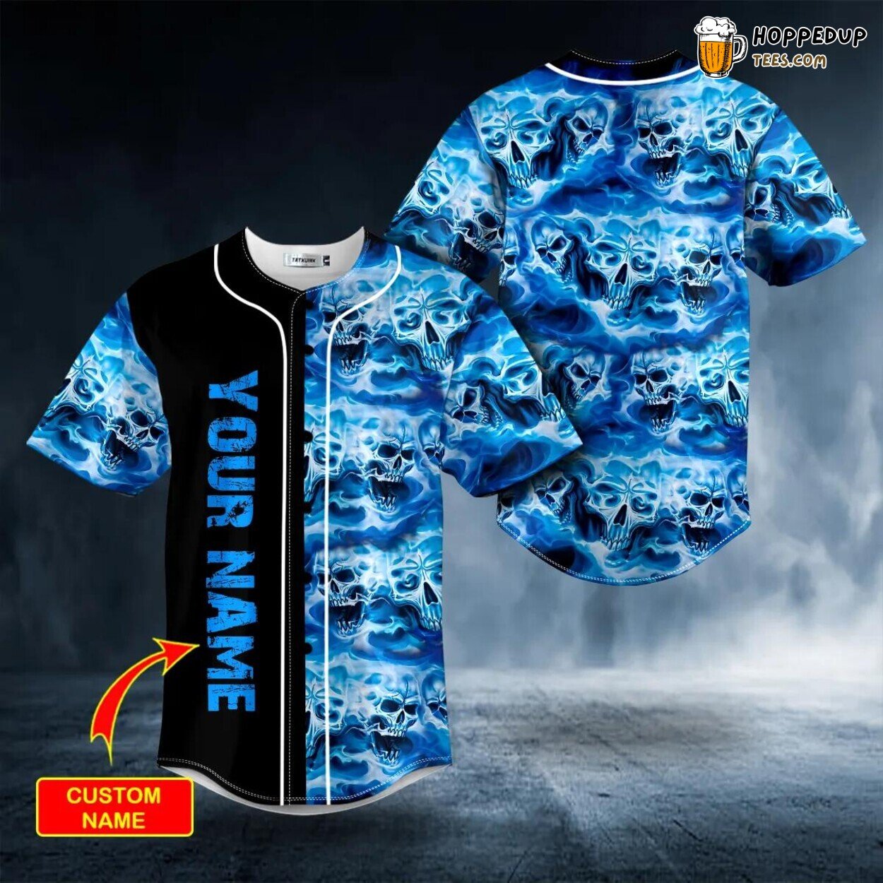 Pile Ghost Skull Unique Tailored Baseball Jersey Design Custom