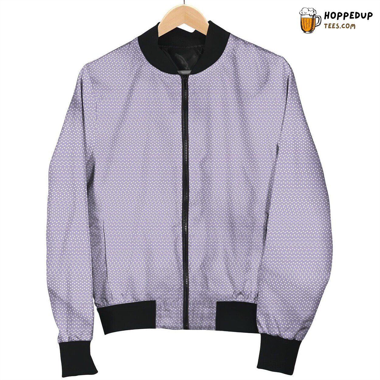 Pin Dot Pattern Beauty Bomber Jacket