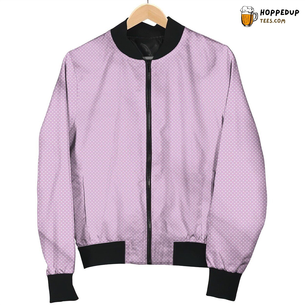 Pin Dot Stylish Pattern Winter Bomber Jacket Classic Comfort Fit