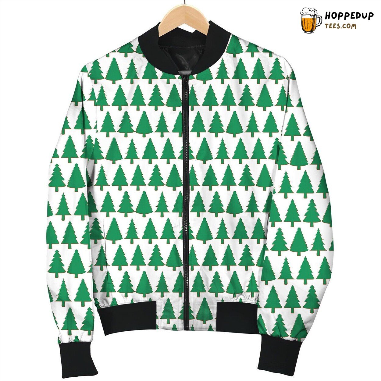 Pine Christmas Tree Bomber Jacket