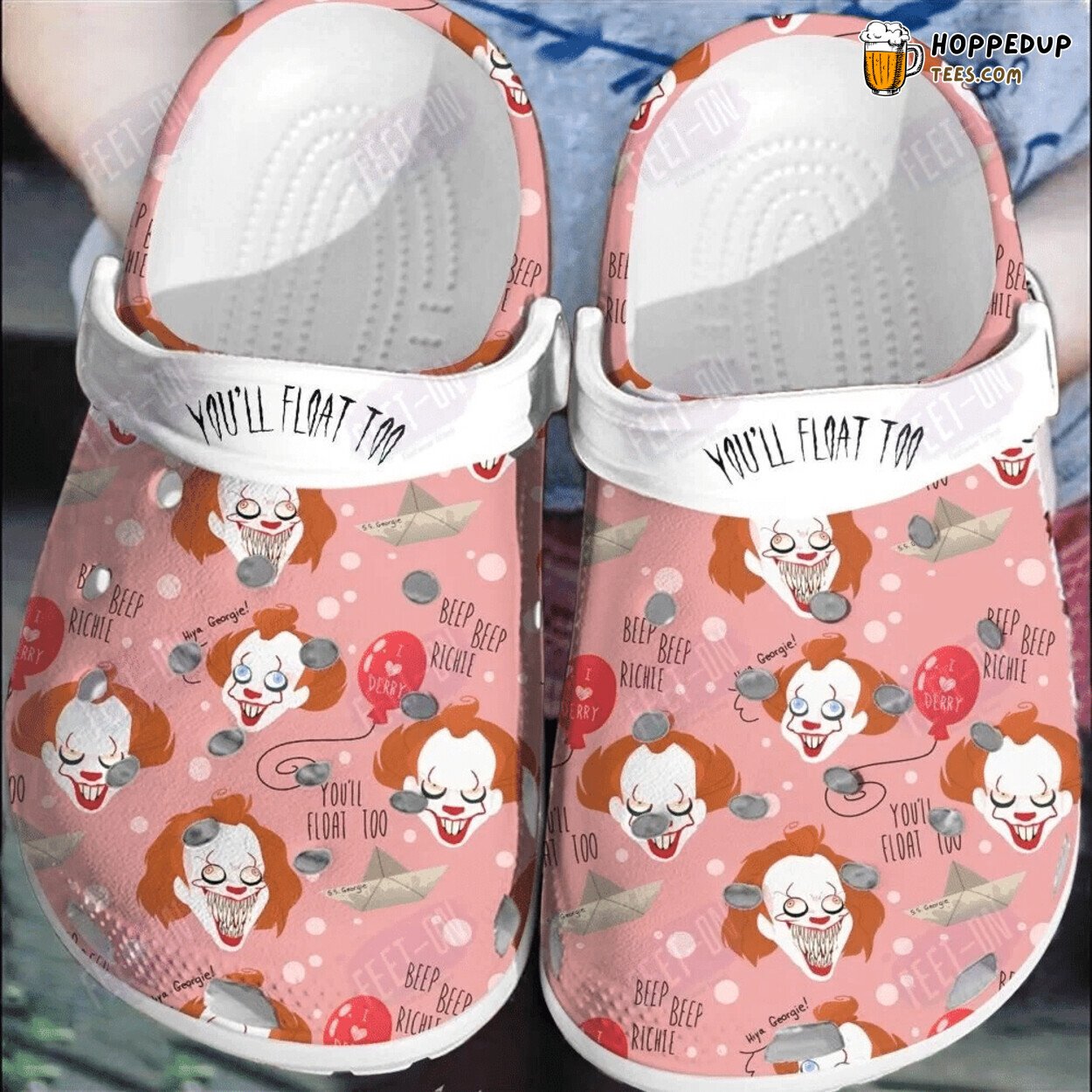 Pink Horror Movie Halloween You’ll Float Too Classic Clogs