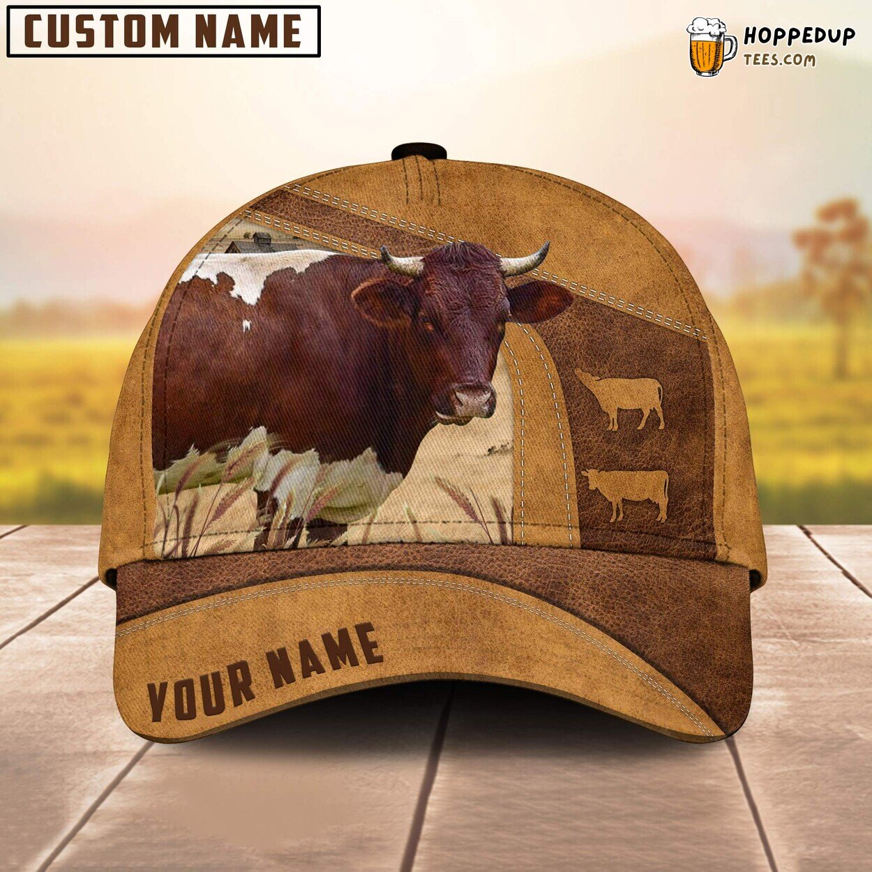 Pinzgauer Cale Custom 3D Print Cap Farm Lovers Leather Animal Design