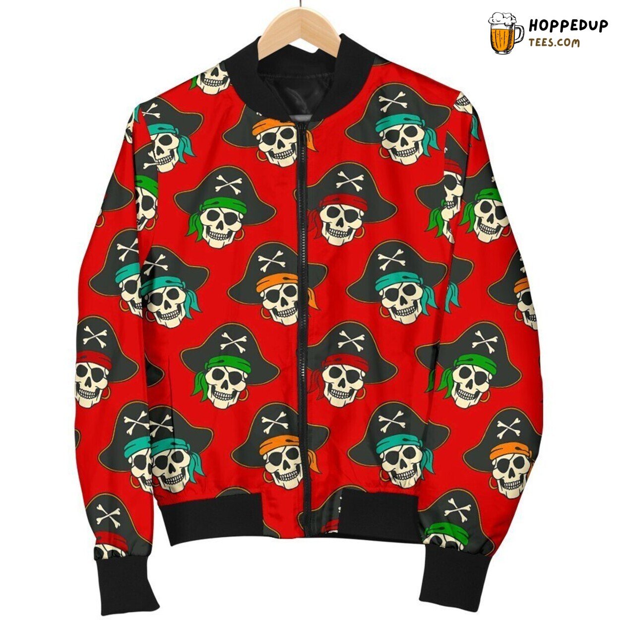 Pirate Skull Sea Legend Men’s Bomber Jacket Nautical Design Adventure Art