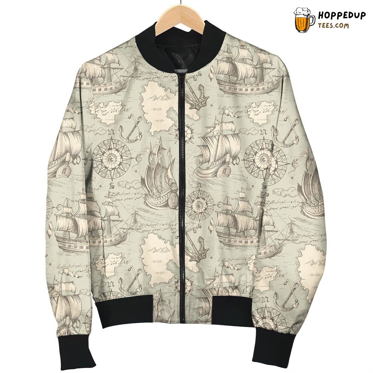 Pirates’ Treasure Map Winter Bomber Jacket Elite Designer Series