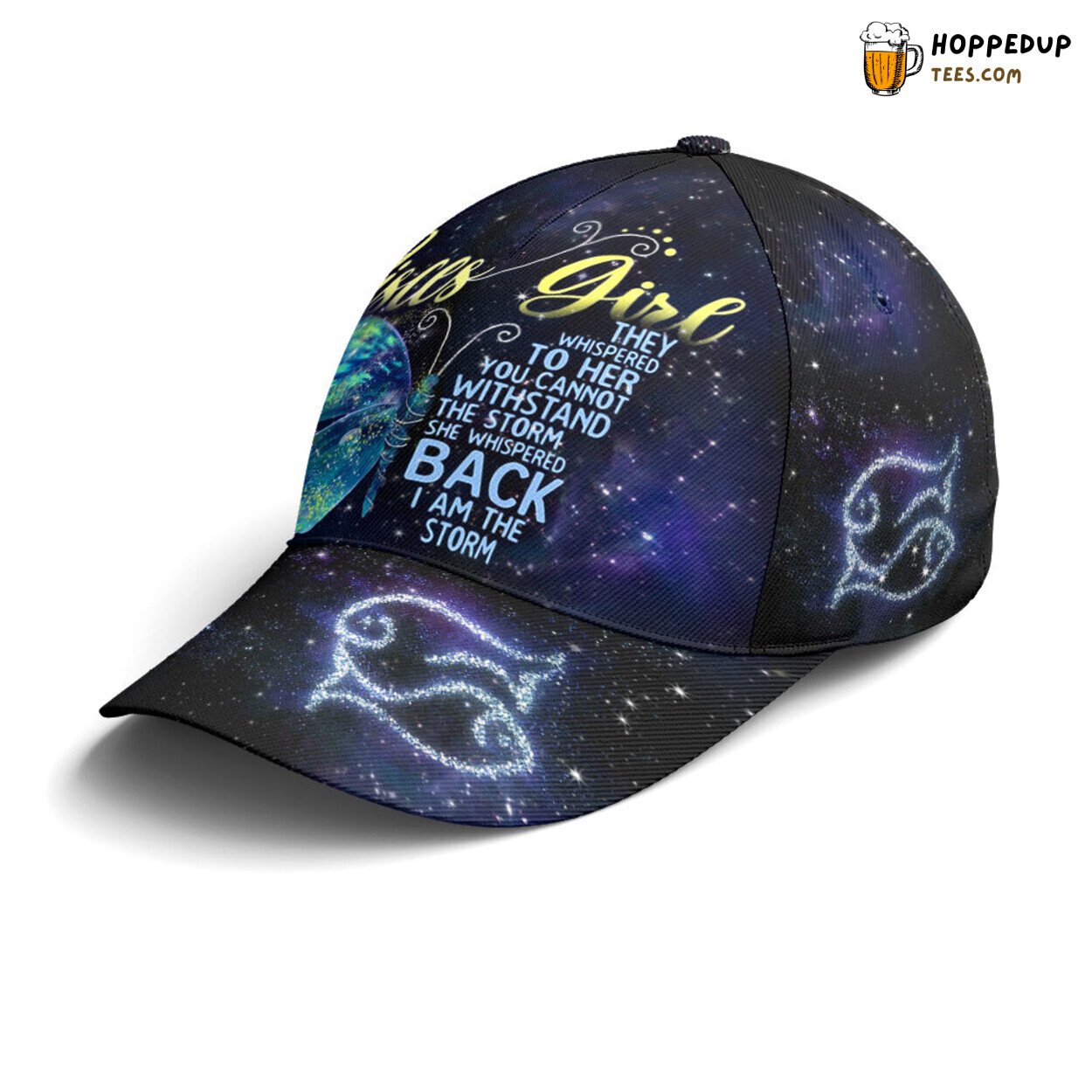 Pisces Lovers Butterfly Storm Unique Statement Design Baseball Cap