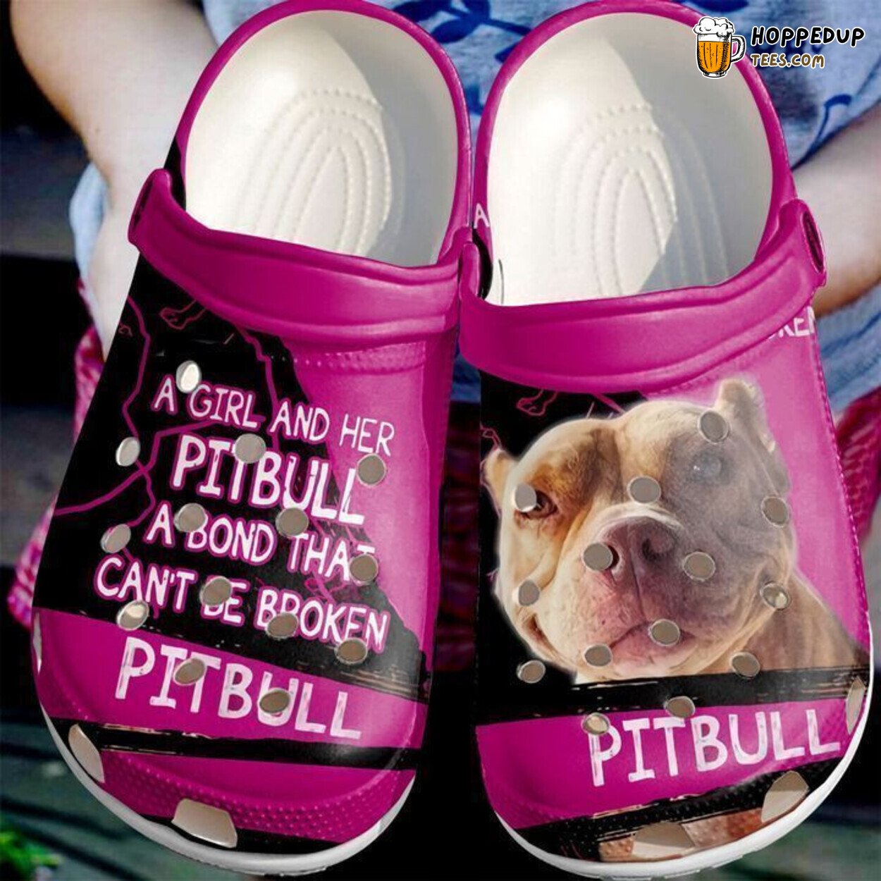 Pitbull A Girl And Her Classic Comfortable Unique Clogs Shoes