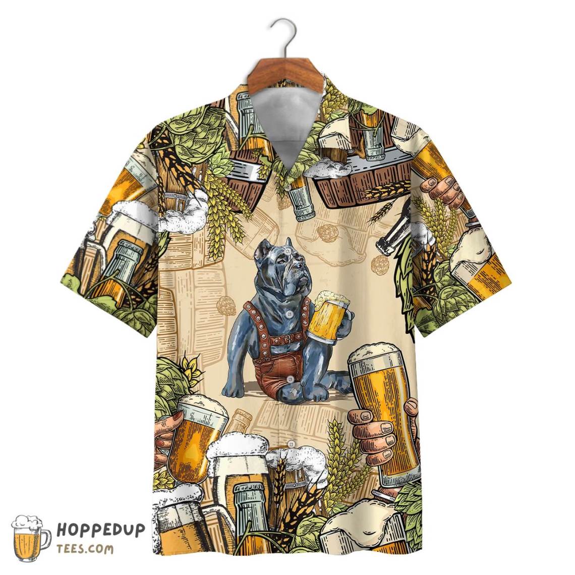 Pitbull and Beer Hawaiian Shirt