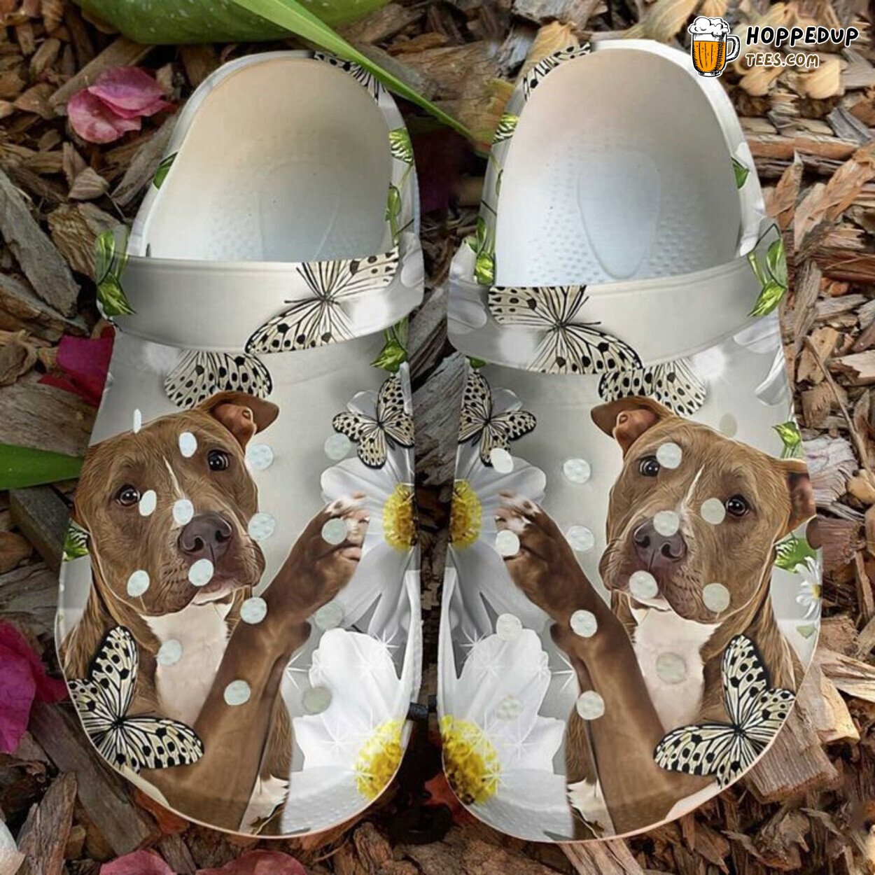 Pitbull Daisy Classic Unique Design Clogs Shoes for Dog Lovers