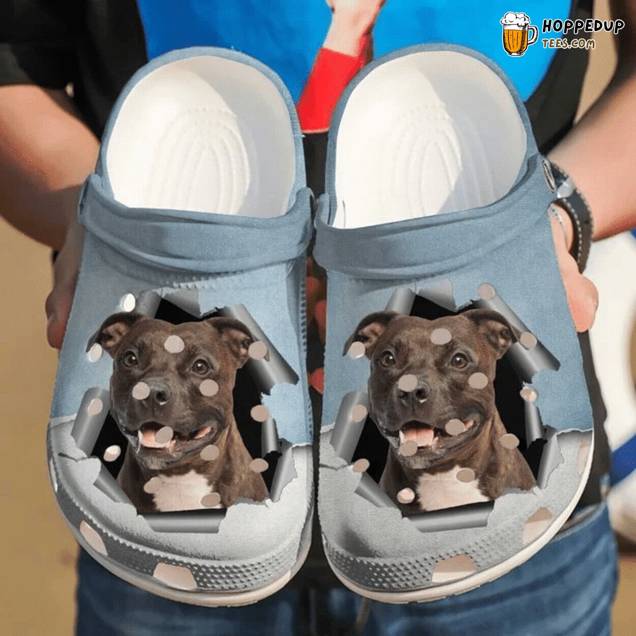 Pitbull Hello Themed Comfortable Unique Stylish Design Clog Shoes