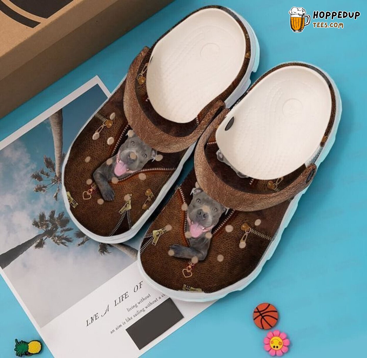 Pitbull Hello There Themed Comfortable Unique Clog Shoes Design