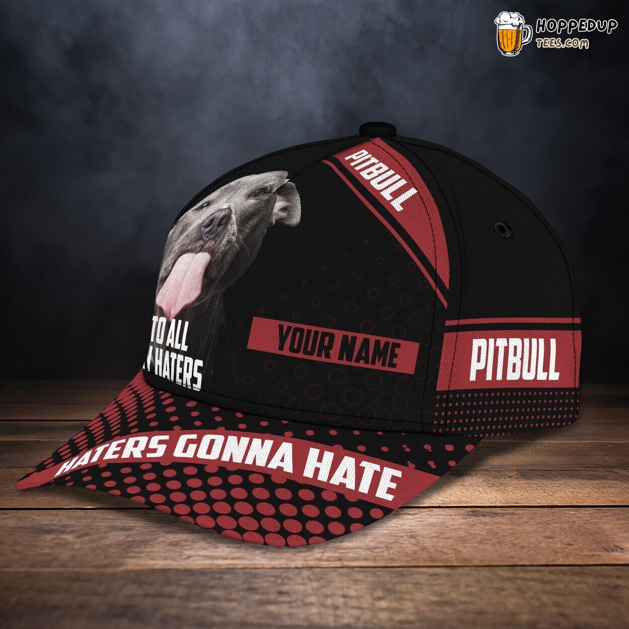 Pitbull Theme 3D Classic Cap Personalized Name Elegant Premium Exclusive Design Pitbull Theme 3D Classic Cap Personalized Name Elegant Premium Exclusive Design