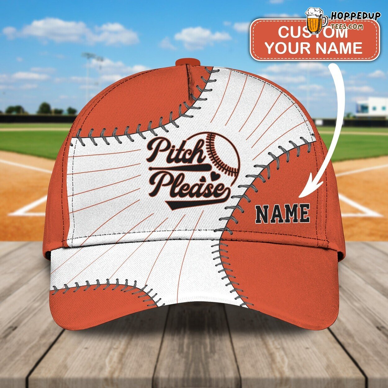 Pitch Please 3D Classic Baseball Cap Personalized Name Unique Design Series