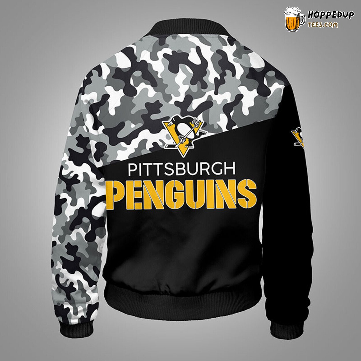 Pittsburgh Penguins NHL Camouflage Black Unique Bomber Jacket Stylish Theme
