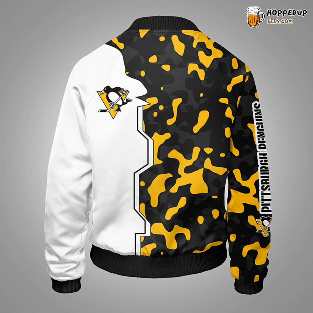 Pittsburgh Penguins NHL Camouflage Yellow Unique Bomber Jacket Stylish Look