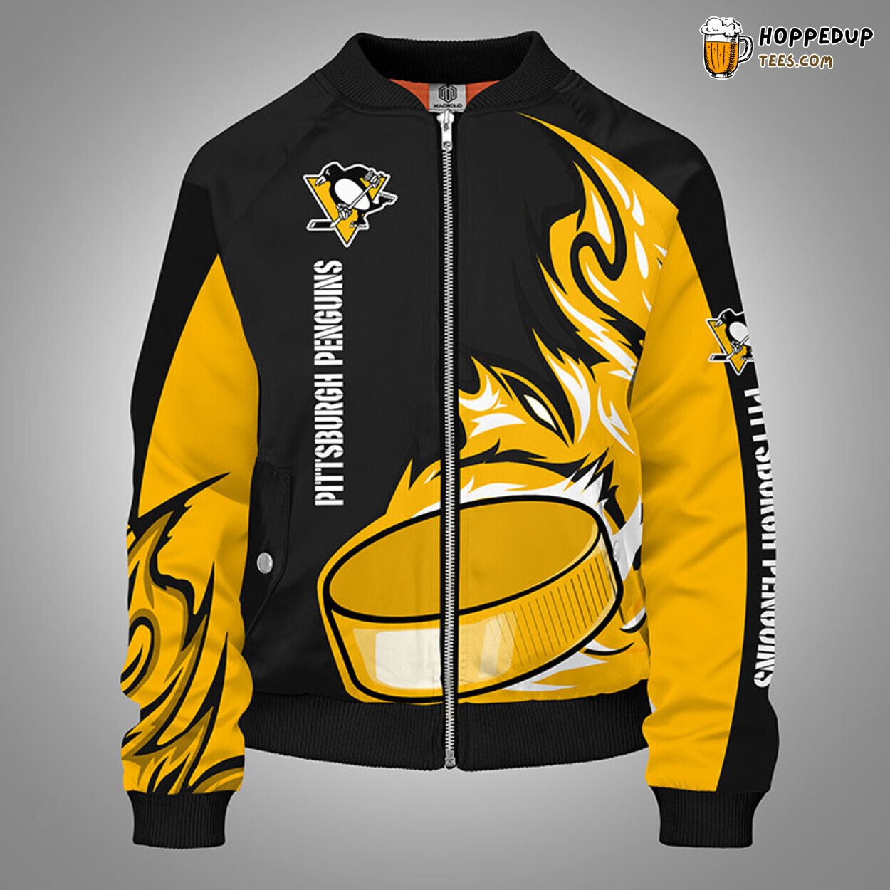 Pittsburgh Penguins NHL Distinct Yellow Bomber Jacket Stylish Look