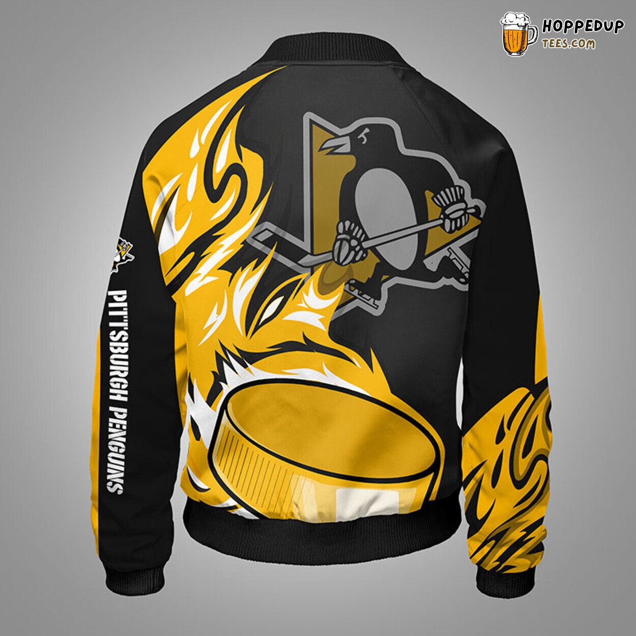 Pittsburgh Penguins NHL Distinct Yellow Bomber Jacket Stylish Look