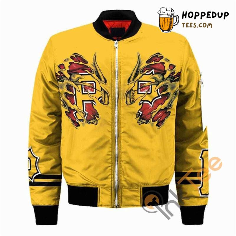 Pittsburgh Pirates Fierce Claws Emblem MLB Bomber Jacket Trim