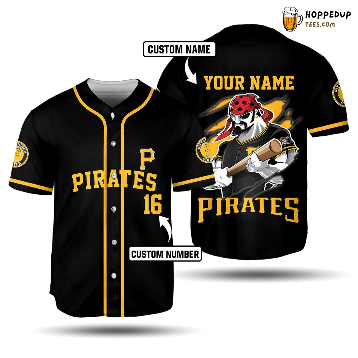 Pittsburgh Pirates MLB Baseball Jersey Unisex Custom Name Style