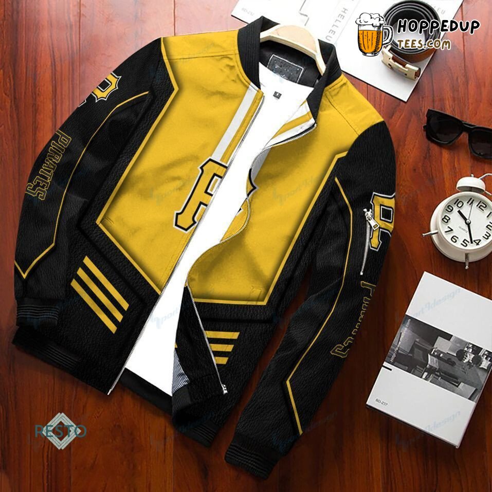 Pittsburgh Pirates MLB Black Gold Timeless Bomber Jacket Look