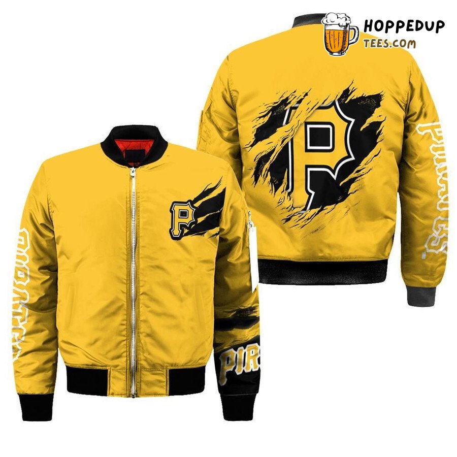 Pittsburgh Pirates MLB Luxurious Gold Tone Bomber Jacket Trim