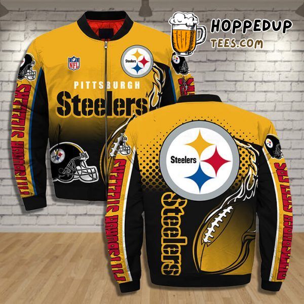 Pittsburgh Steelers 3D Printful Unique Design Exclusive Bomber Jacket Series