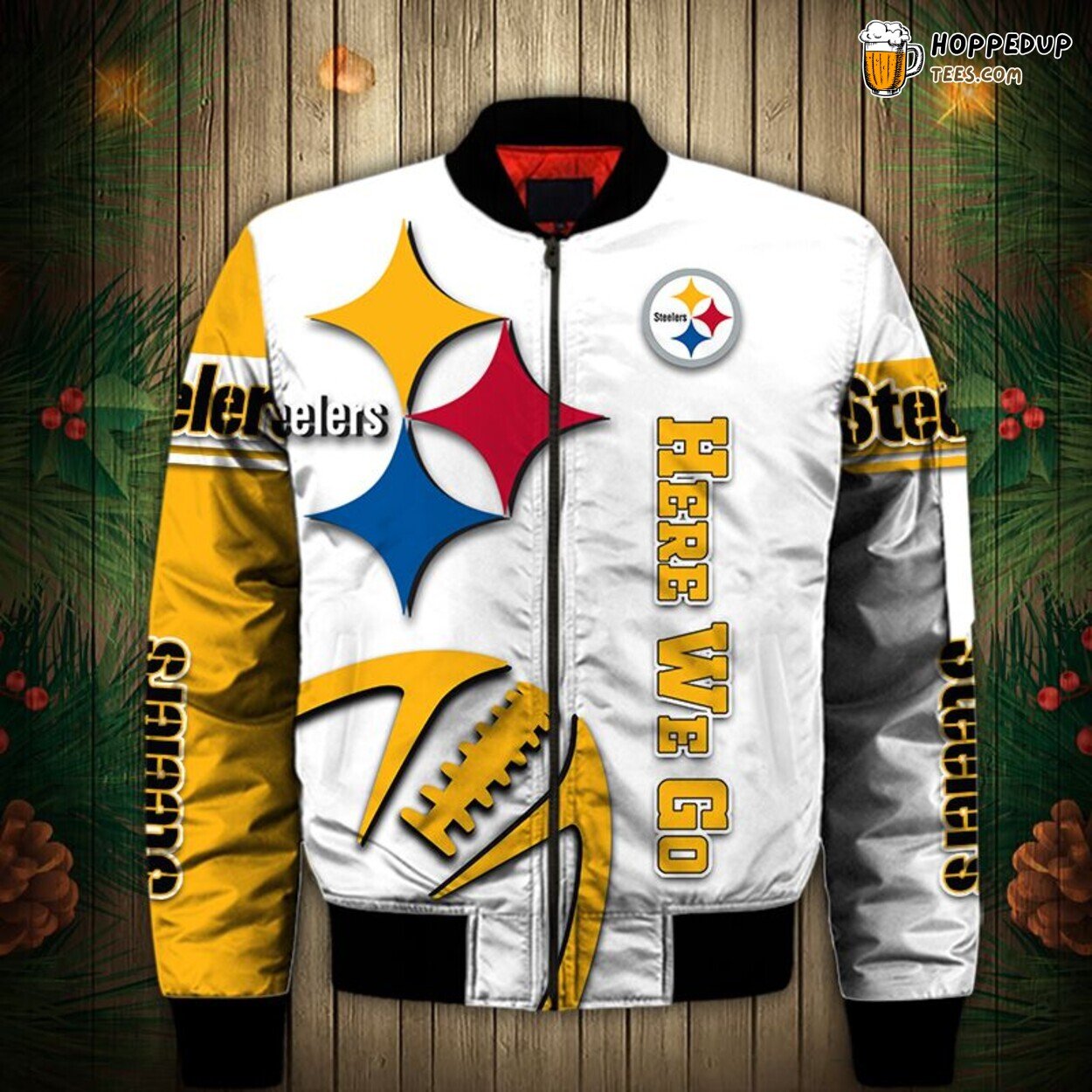 Pittsburgh Steelers Balls Graphic Bomber Jacket Football Elite Choice