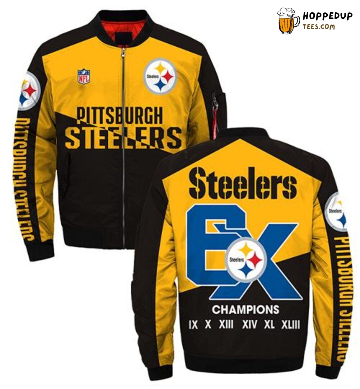 Pittsburgh Steelers Champions Edition Elite Bomber Jacket Men