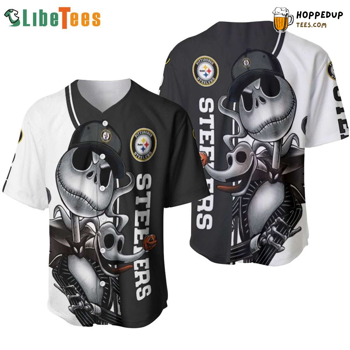 Pittsburgh Steelers Jack Skellington Zero Baseball Jersey