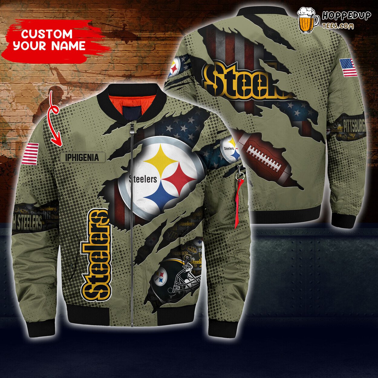 Pittsburgh Steelers NFL Custom Bomber Jacket Unique Boyfriend Edition