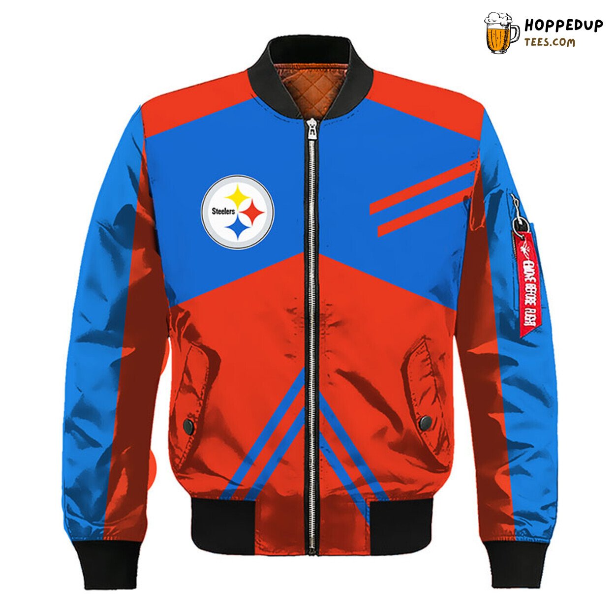 Pittsburgh Steelers NFL Red Blue Bomber Jacket Unique Stylish Design
