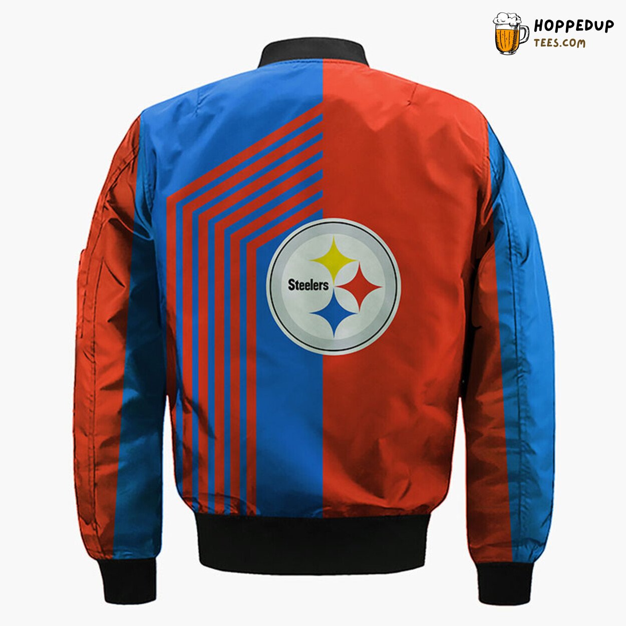 Pittsburgh Steelers NFL Skull Red Blue Bomber Jacket Unique Look