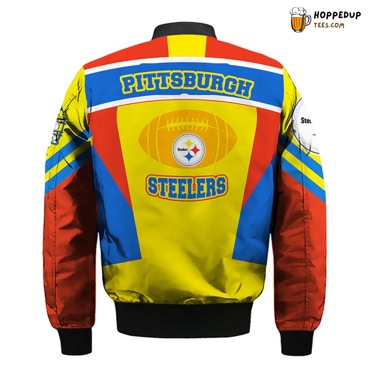 Pittsburgh Steelers NFL Skull Red Yellow Bomber Jacket Unique Theme