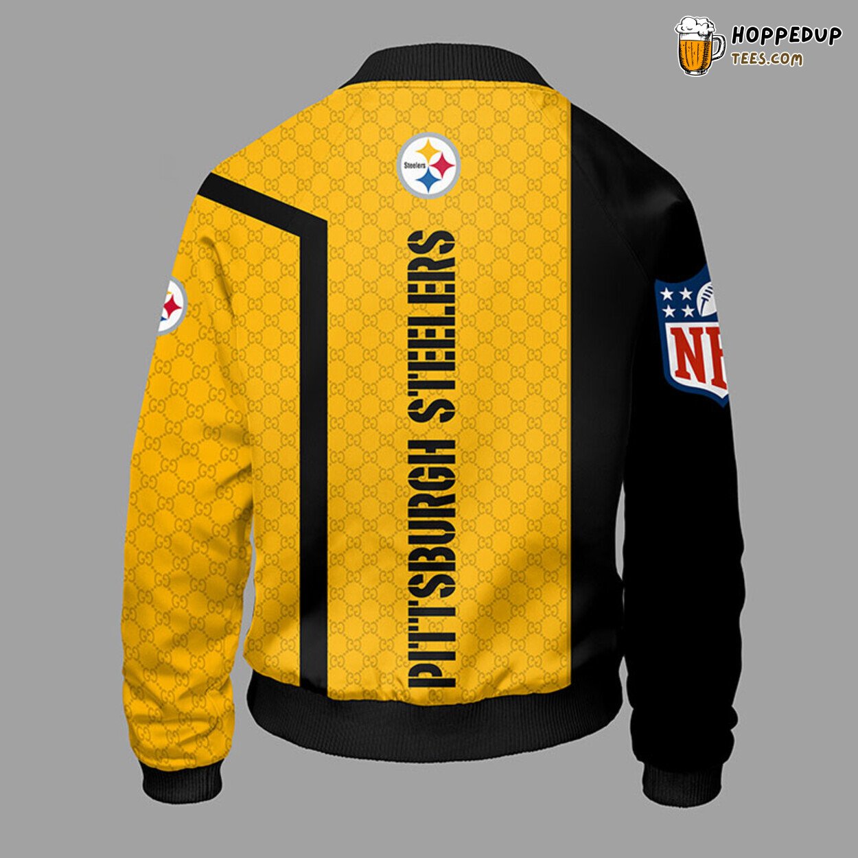 Pittsburgh Steelers NFL Unisex Yellow Bomber Jacket Distinctive