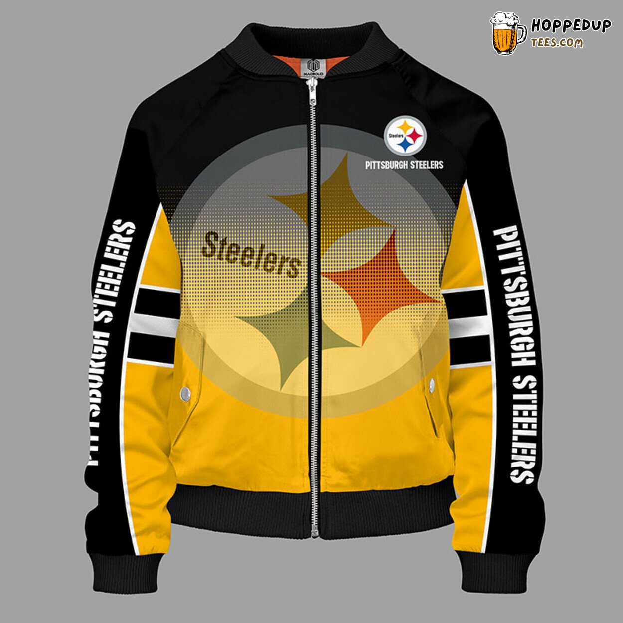 Pittsburgh Steelers NFL Yellow Bomber Jacket Distinct Stylish Look